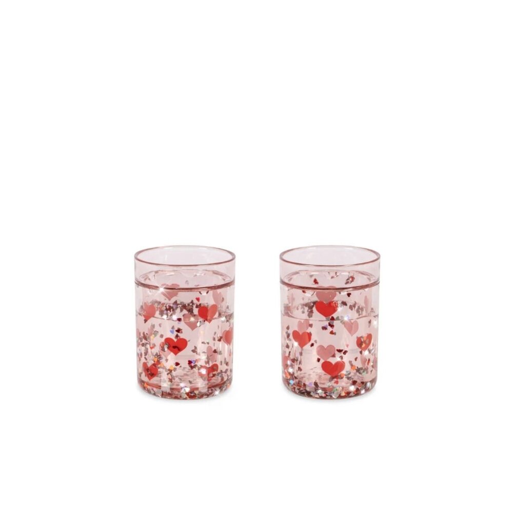 Konges Slojd Glitter Drinkbeker Heart 2-pack Konges Slojd Glitter Drinkbeker Heart 2-pack