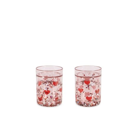 Konges Slojd Glitter Drinkbeker Heart 2-pack Konges Slojd Glitter Drinkbeker Heart 2-pack