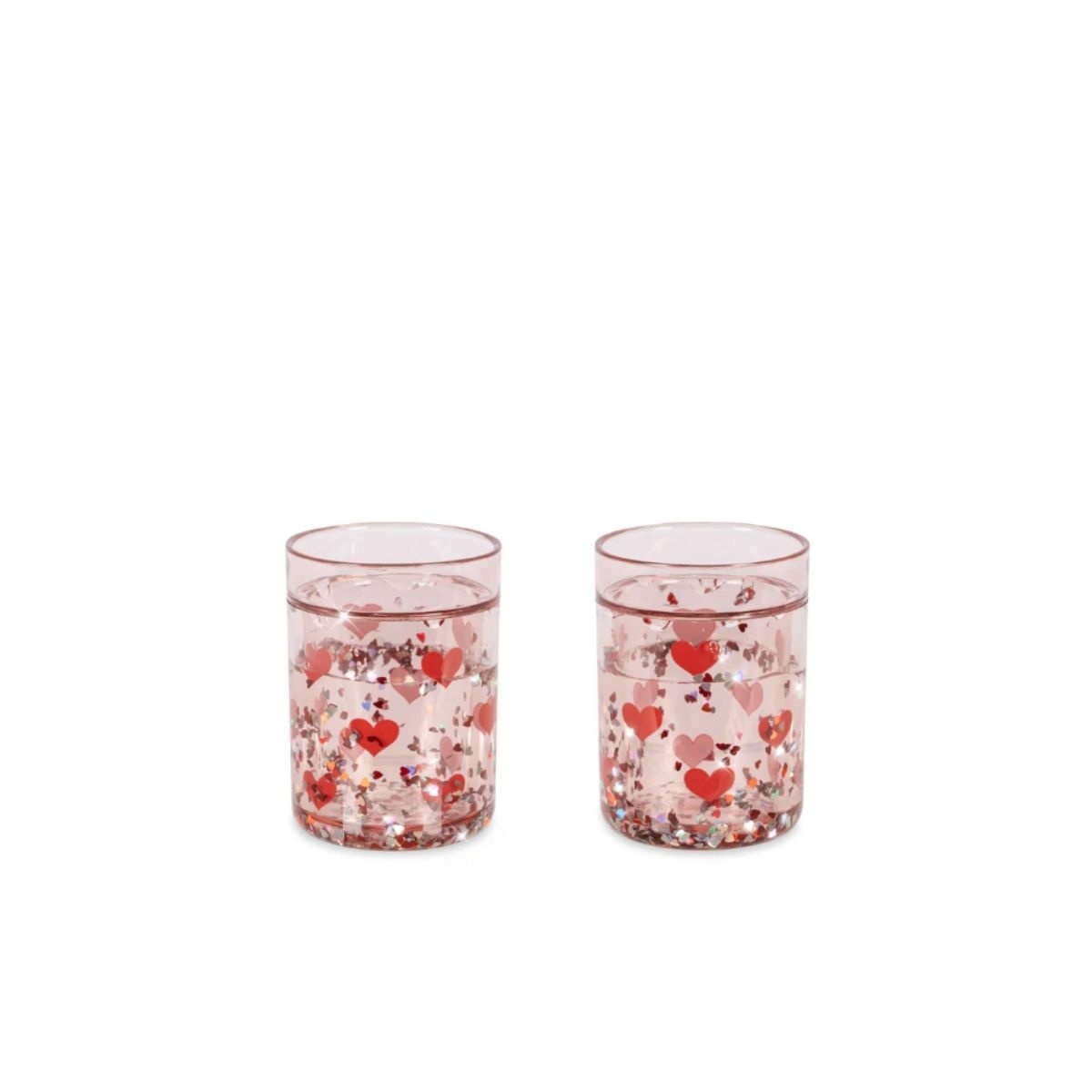 Glitter Drinkbeker Heart 2-pack afbeelding