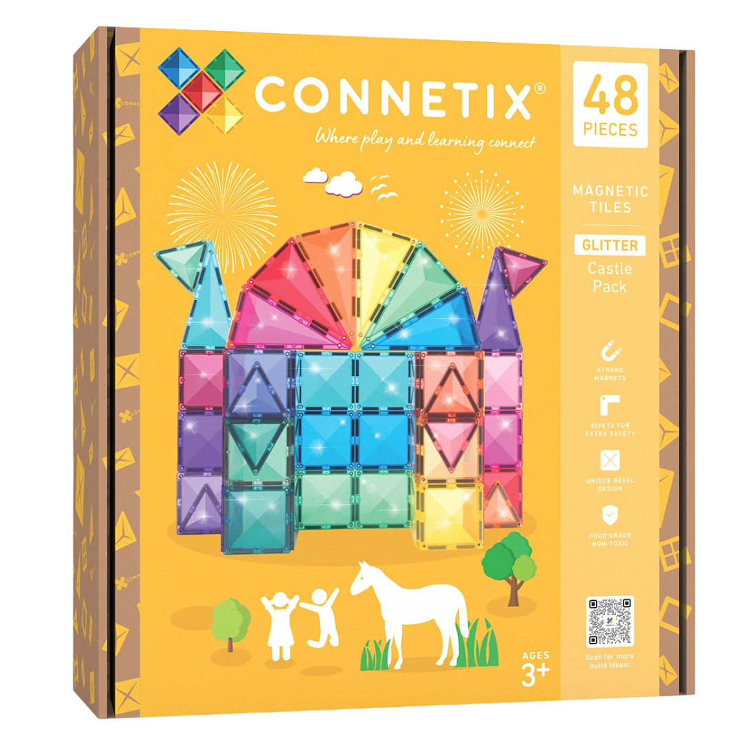 Magnetische Tegels Glitter Castle Pack 48 stuks afbeelding