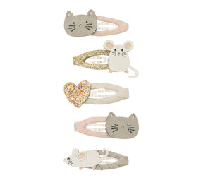 Mimi & Lula Haarspeldjes Mini Cat & Mouse Pink Mimi & Lula Haarspeldjes Mini Cat & Mouse Pink