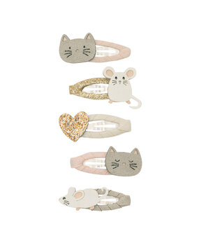 Mimi & Lula Haarspeldjes Mini Cat & Mouse Pink