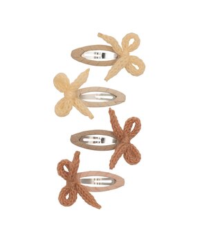 Mimi & Lula Haarspeldjes Granny Knitted Bow Neutral