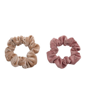 Mimi & Lula Scrunchies Velvet Pink 2-pack
