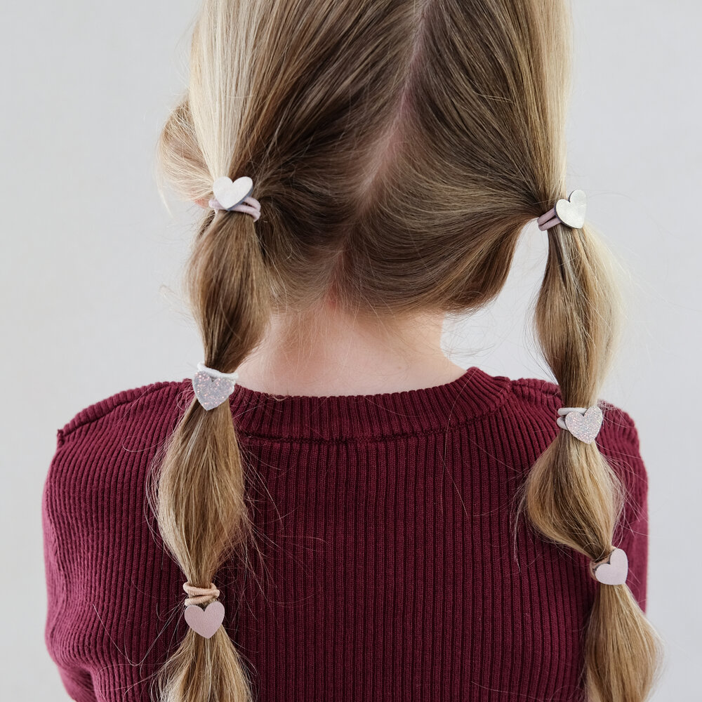 Mimi & Lula Haarelastiekjes Mini Heart Shimmer