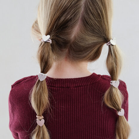 Mimi & Lula Haarelastiekjes Mini Heart Shimmer