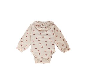 Your Wishes Romper Ruffle Candy Oyster Gray