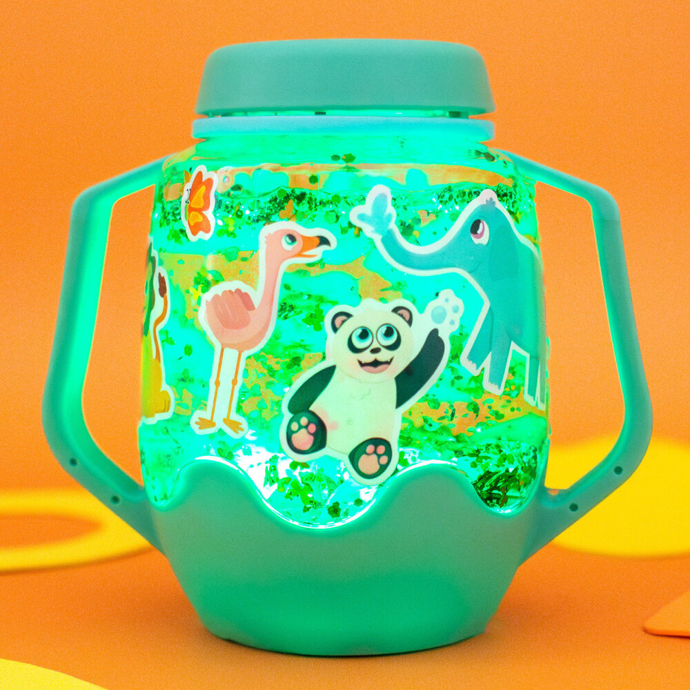 Glo Pals DIY Jarset Green Zoo