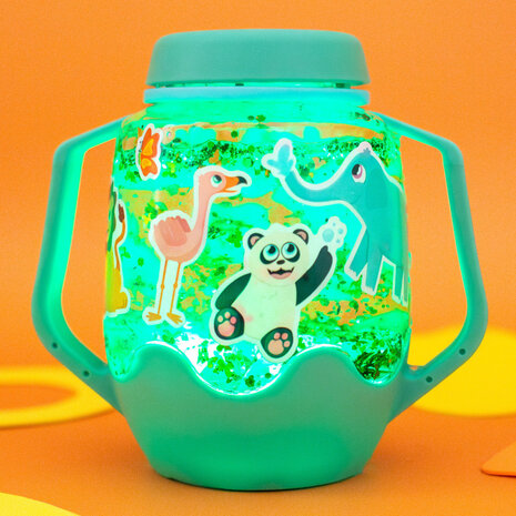 Glo Pals DIY Jarset Green Zoo