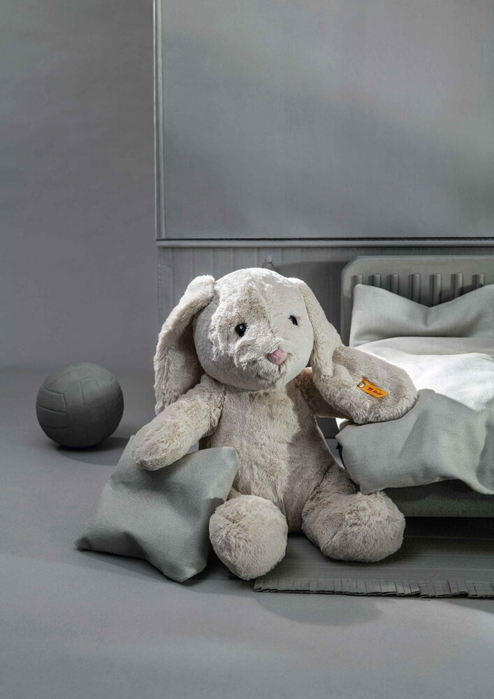 Steiff Knuffel Hoppie Rabbit Light Grey Steiff Knuffel Hoppie Rabbit Light Grey