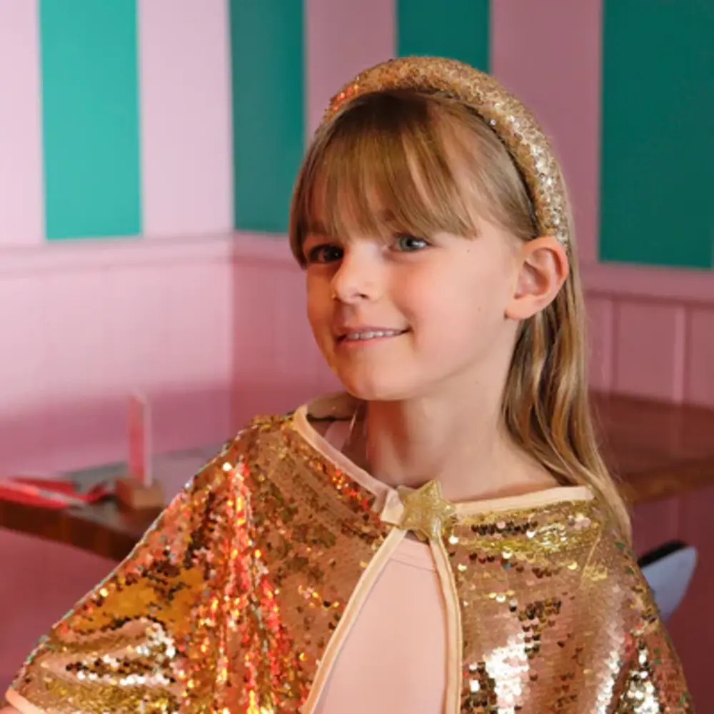 Rockahula Haarband Gold Sequin Padded