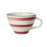 Rice Keramiek Theebeker Pink Horizontal Stripes