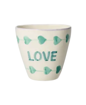 Rice Keramiek Beker Green LOVE Rice Keramiek Beker Green LOVE