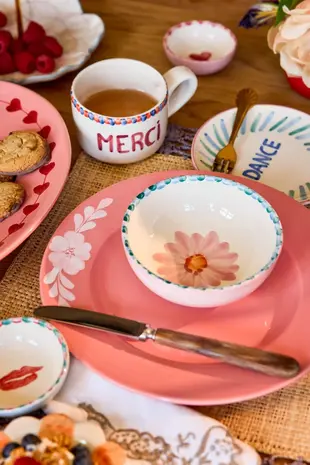 Rice Keramiek Kom Soft Pink Flower Rice Keramiek Kom Soft Pink Flower