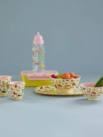 Rice Melamine Kom Sweet Jungle Pink Small Rice Melamine Kom Sweet Jungle Pink Small