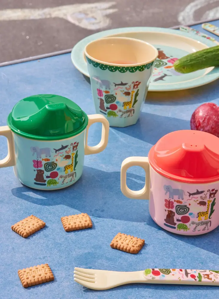 Rice Melamine Tuitbeker - Wildlife Pink