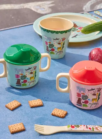 Rice Melamine Tuitbeker - Wildlife Pink
