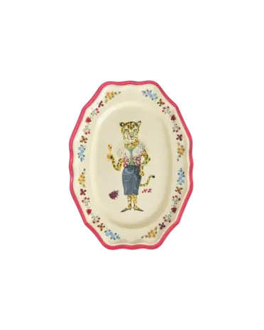 Rice Melamine Rechthoekig Bord Vintage - Small - Nathalie Lété Red