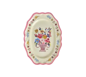 Rice Melamine Serveerschaal Vintage Nathalie Lété Neon Pink Large Rice Melamine Serveerschaal Vintage Nathalie Lété Neon Pink Large