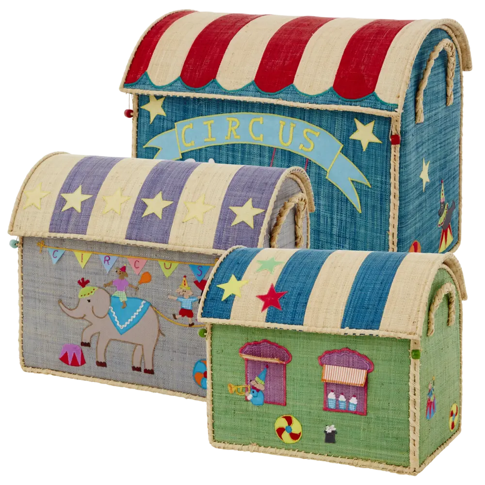 Rice Raffia Opbergmand Circus Rice Raffia Opbergmand Circus