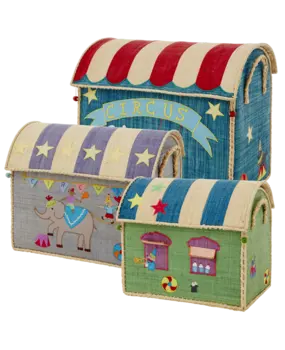 Rice Raffia Opbergmand Circus Rice Raffia Opbergmand Circus