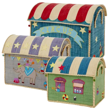 Rice Raffia Opbergmand Circus Rice Raffia Opbergmand Circus
