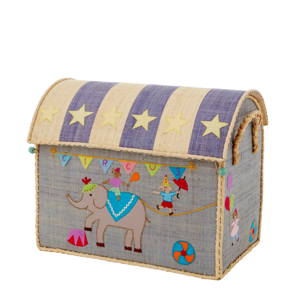 Rice Raffia Opbergmand Circus Rice Raffia Opbergmand Circus
