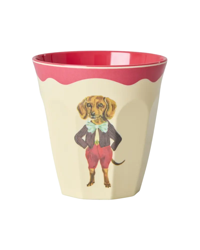Rice Melamine Beker - Medium - Nathalie Lété Red Kiss Rice Melamine Beker - Medium - Nathalie Lété Red Kiss