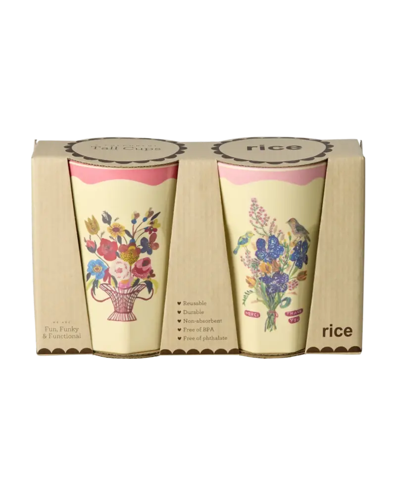 Rice Melamine Beker - Large - Nathalie Lété Pink - 2-Pack Rice Melamine Beker - Large - Nathalie Lété Pink - 2-Pack