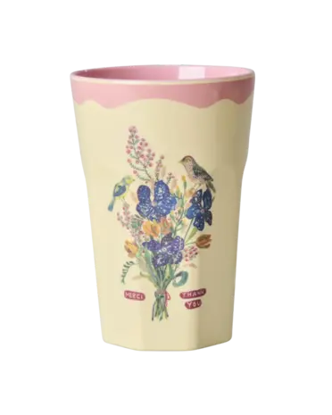 Rice Melamine Beker in Gift Box Nathalie Lété Pink 2-pack Tall Rice Melamine Beker in Gift Box Nathalie Lété Pink 2-pack Tall