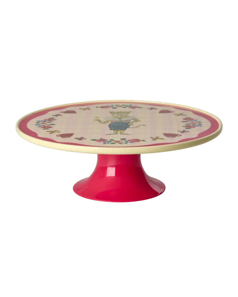 Rice Melamine Cake Standaard Nathalie Lété Red Kiss Color Rice Melamine Cake Standaard Nathalie Lété Red Kiss Color