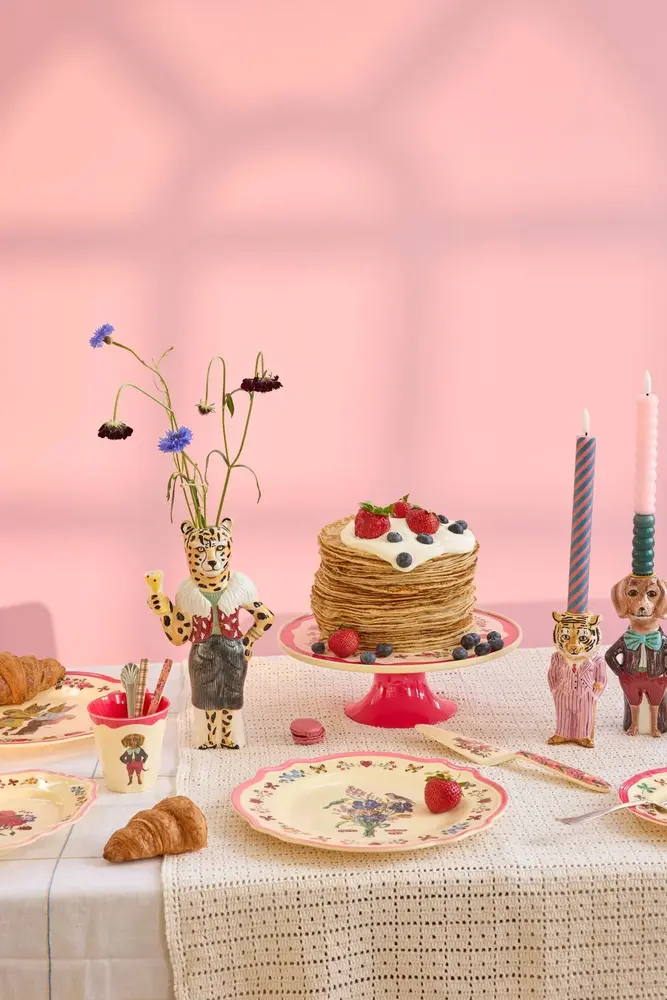 Rice Melamine Cake Standaard Nathalie Lété Red Kiss Color Rice Melamine Cake Standaard Nathalie Lété Red Kiss Color