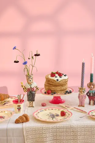 Rice Melamine Cake Standaard Nathalie Lété Red Kiss Color Rice Melamine Cake Standaard Nathalie Lété Red Kiss Color