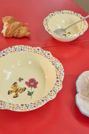 Rice Melamine Kom Vintage Nathalie Lété Cream Large Rice Melamine Kom Vintage Nathalie Lété Cream Large