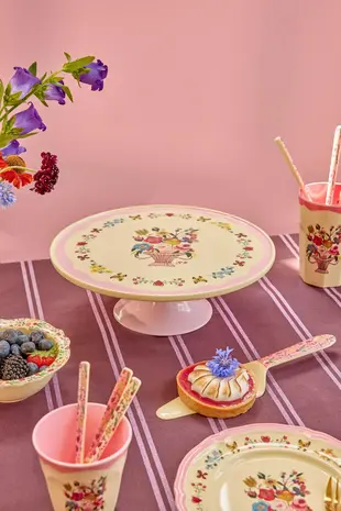 Rice Melamine Cake Standaard Nathalie Lété Pink Rice Melamine Cake Standaard Nathalie Lété Pink