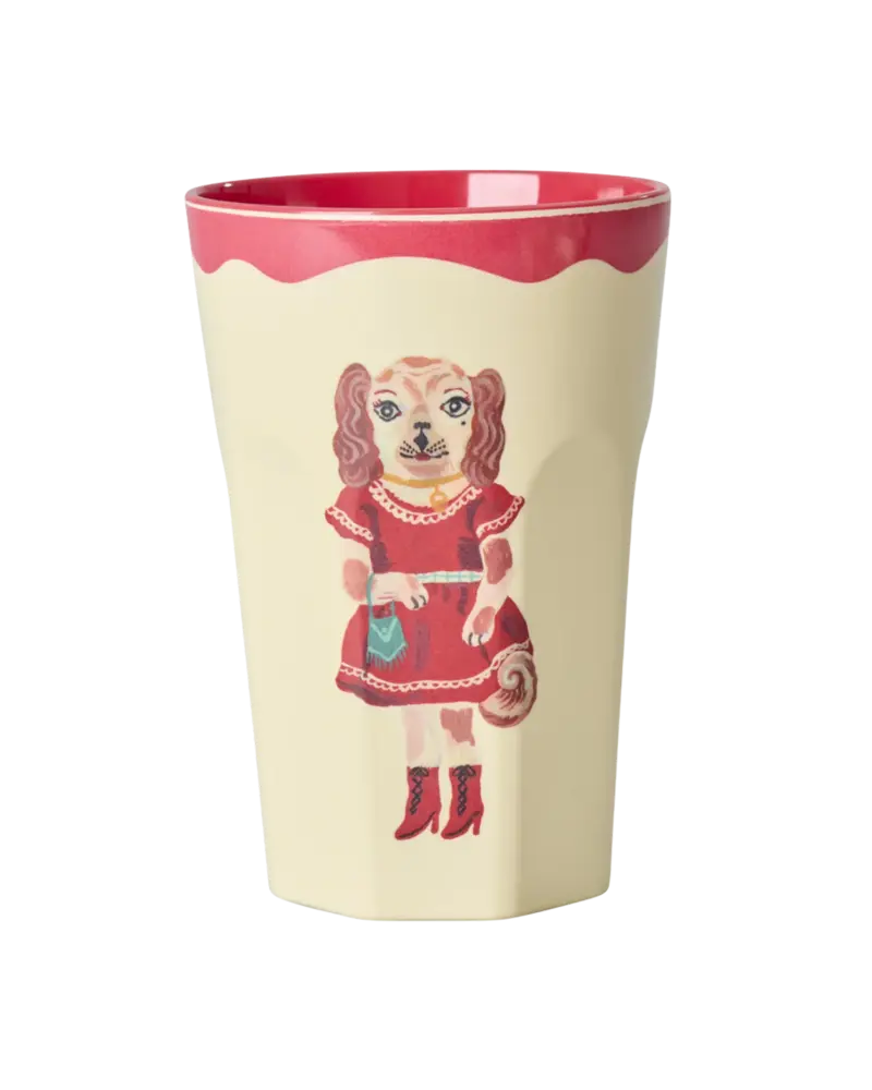Rice Melamine Beker in Gift Box Nathalie Lété Red Kiss 2-pack Tall Rice Melamine Beker in Gift Box Nathalie Lété Red Kiss 2-pack Tall
