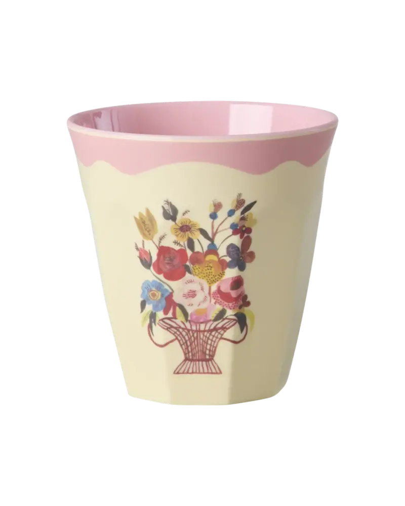 Rice Melamine Beker - Medium - Nathalie Lété Pink