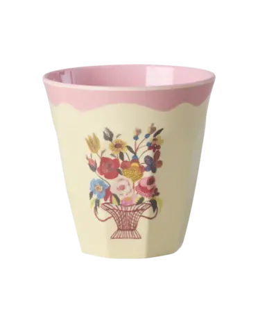 Rice Melamine Beker Nathalie Lété Pink Medium Rice Melamine Beker Nathalie Lété Pink Medium