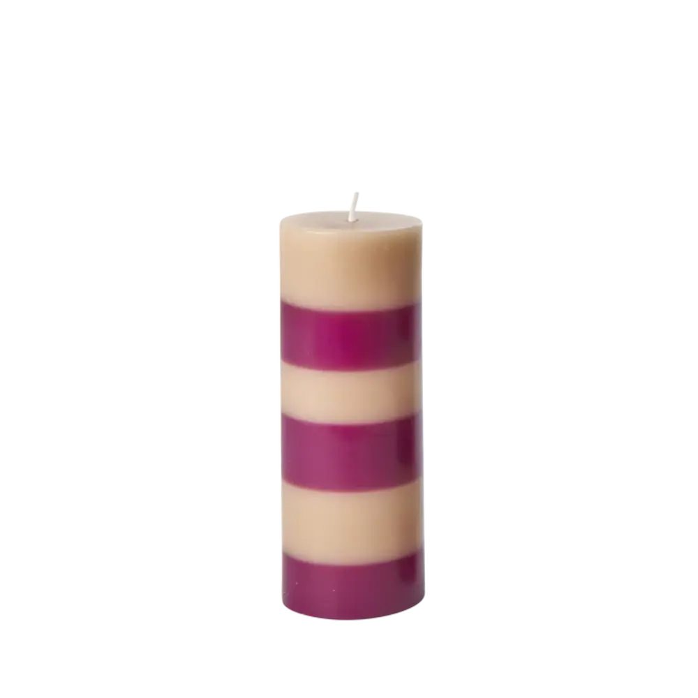 Rice Kaars Gestreept Assorti Large