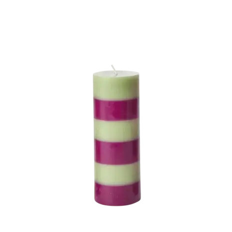 Rice Kaars Gestreept Assorti Large