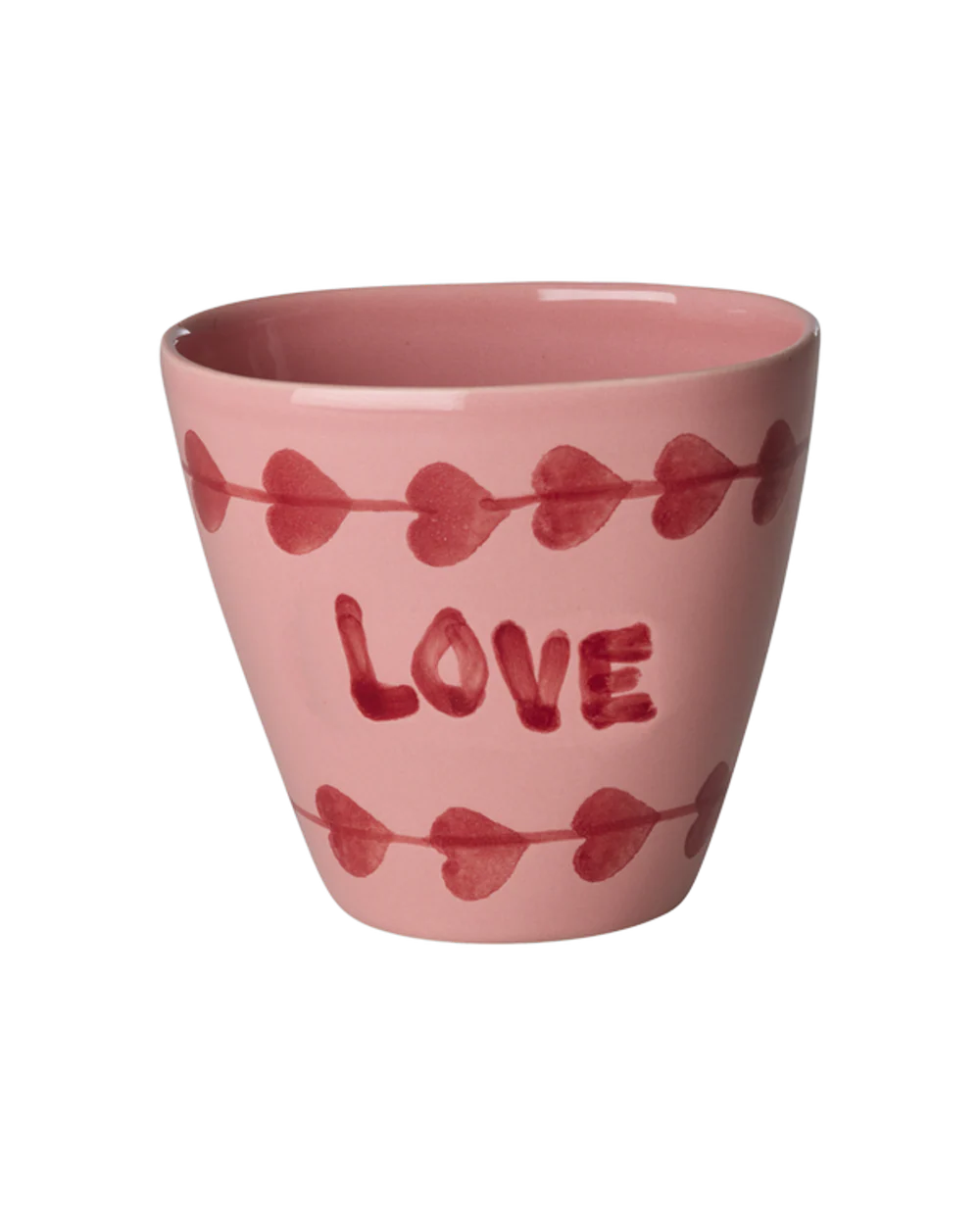 Keramiek Beker Roze LOVE afbeelding