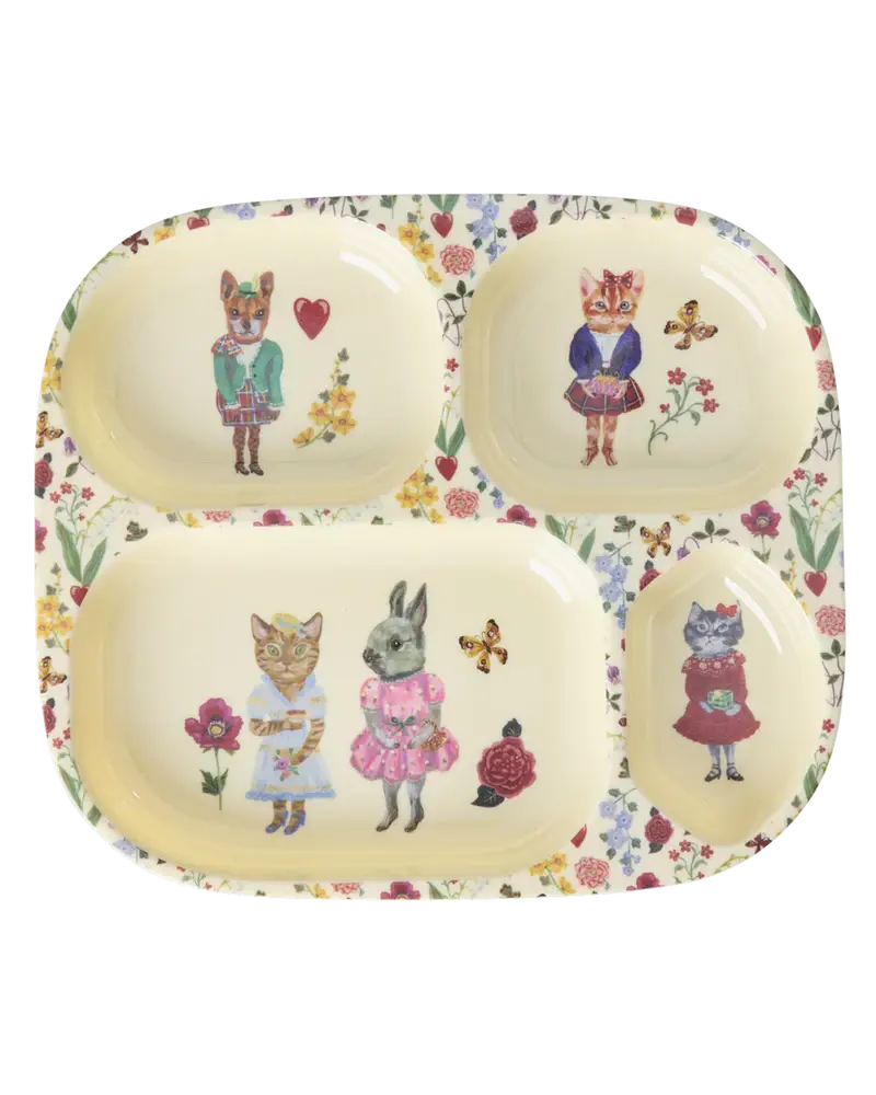 Rice Melamine Baby Dinner Set in Gift Box Nathalie Lété Cream