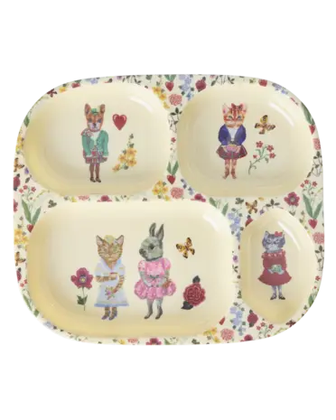 Rice Melamine Baby Dinner Set in Gift Box Nathalie Lété Cream