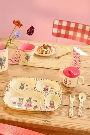 Rice Melamine Baby Diner Set in Gift Box - Nathalie Lété Cream