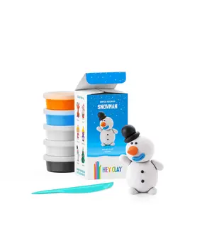 Hey Clay Interactieve Boetseerklei Winterholidays Snowman (5 kleuren)