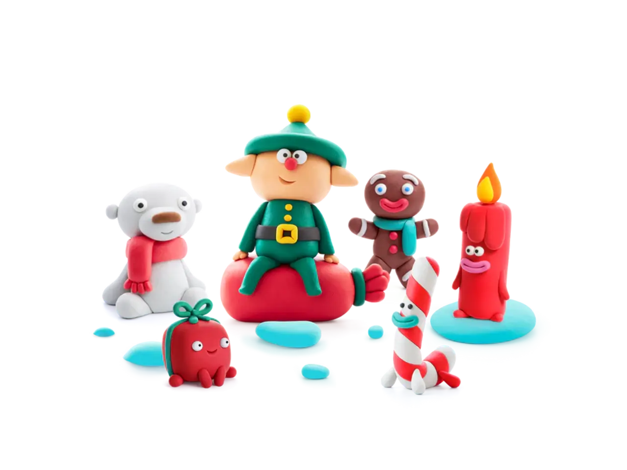 Hey Clay Interactieve Boetseerklei Winterholidays Candle (5 kleuren)