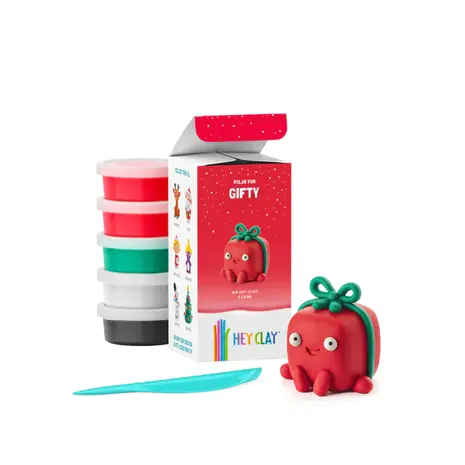 Hey Clay Interactieve Boetseerklei Winterholidays Gifty (5 kleuren) Hey Clay Interactieve Boetseerklei Winterholidays Gifty (5 kleuren)