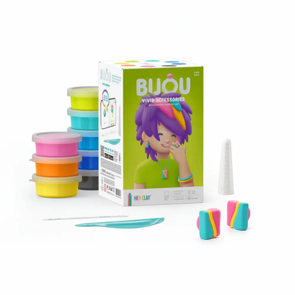 Hey Clay Interactieve Boetseerklei Bijou Vivid Combo Pack (8 kleuren) Hey Clay Interactieve Boetseerklei Bijou Vivid Combo Pack (8 kleuren)