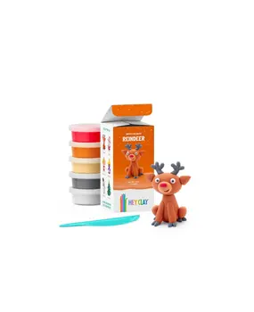 Hey Clay Interactieve Boetseerklei Winterholidays Reindeer (5 kleuren)