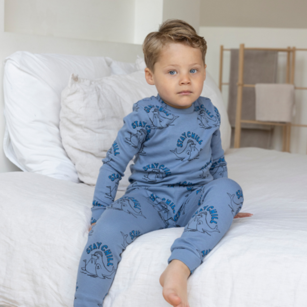 Feetje Pyjama's Pyjama Willy Walrus Blauw